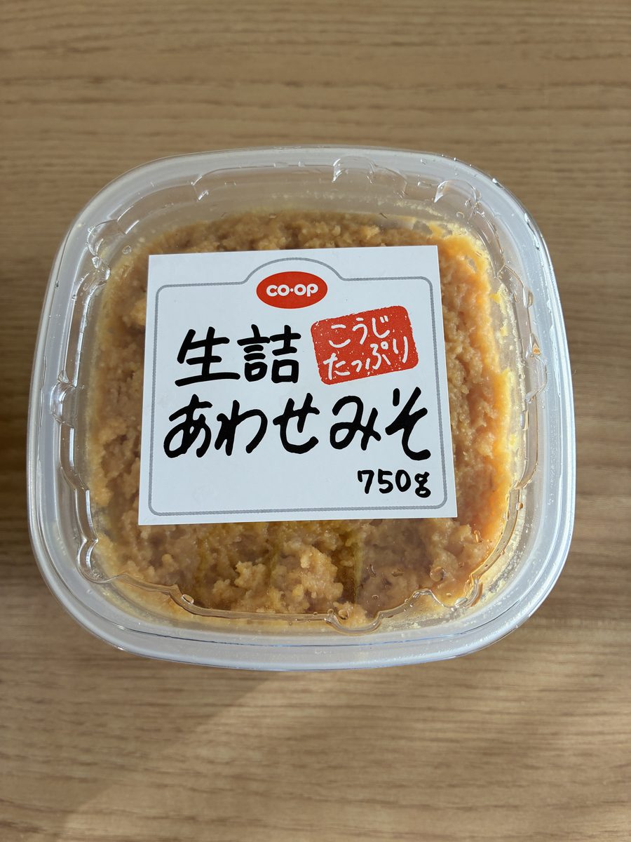 コープ 生詰あわせみそ こうじたっぷりの容器の表